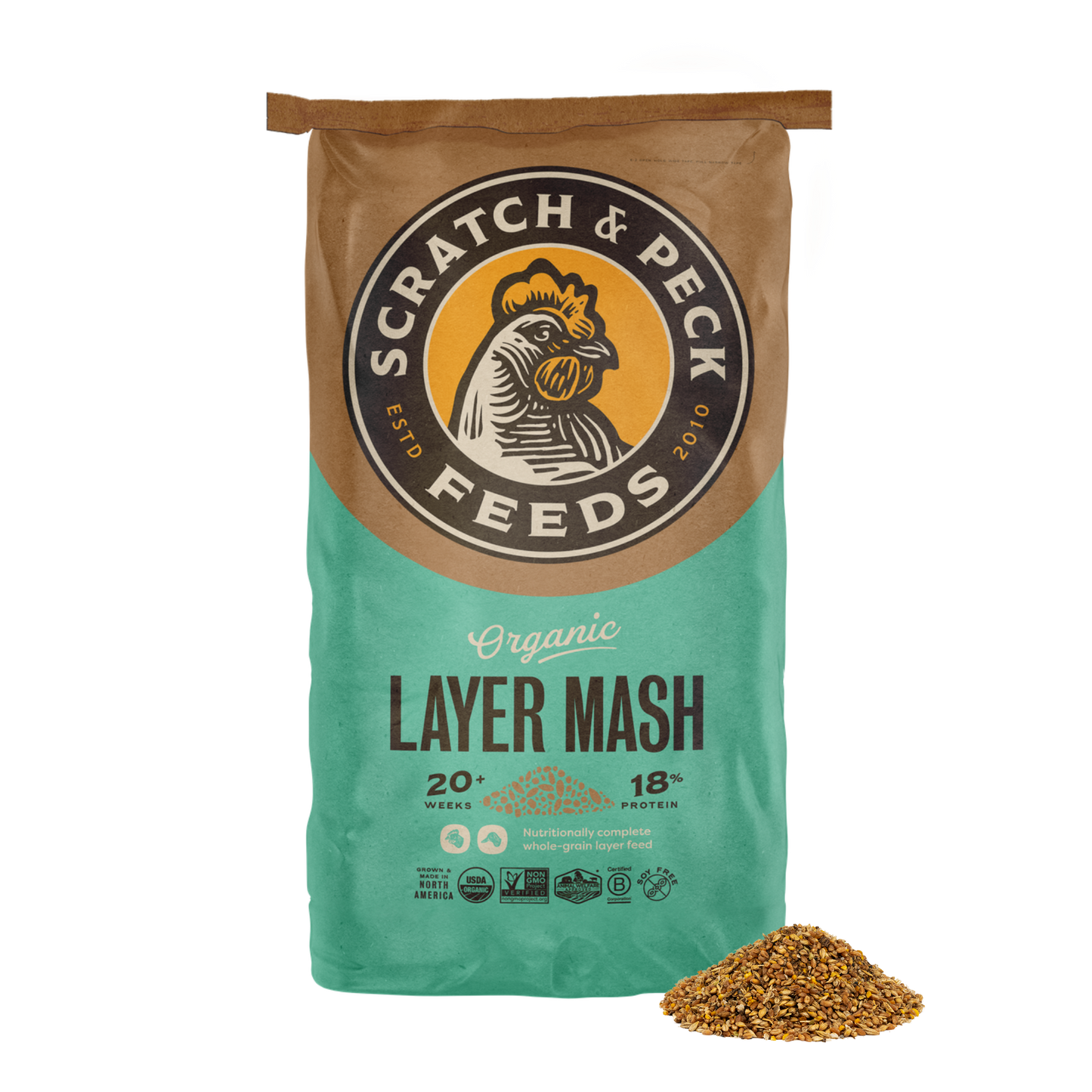 Scratch & Peck - Organic Layer Mash 18%
