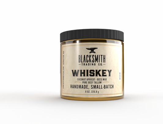 Whiskey Scent Beeswax and Grass-Fed Tallow Candle