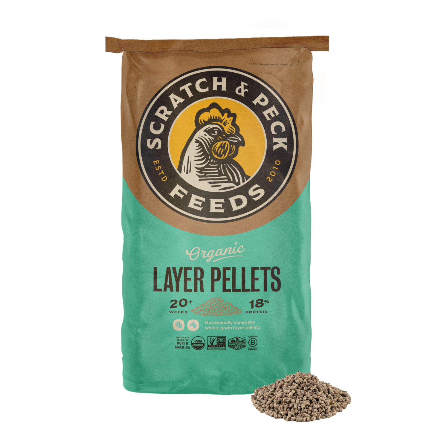 Scratch & Peck - Organic Layer Pellet 18%